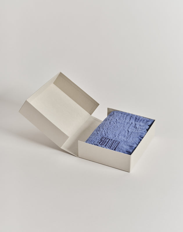 SKUNAかや織ヘアタオル（hazy blue）