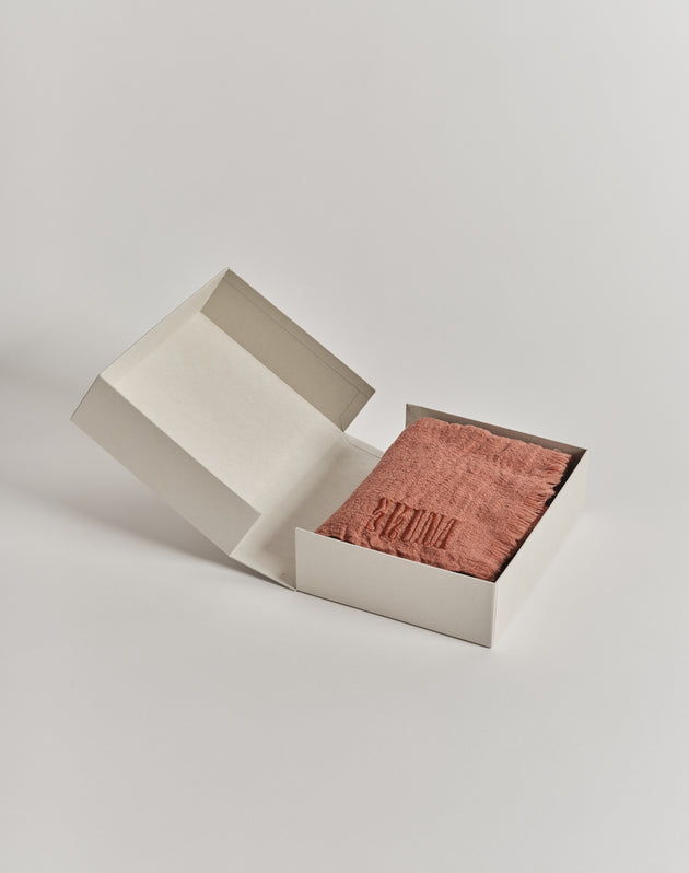 SKUNAかや織ヘアタオル（terracotta）