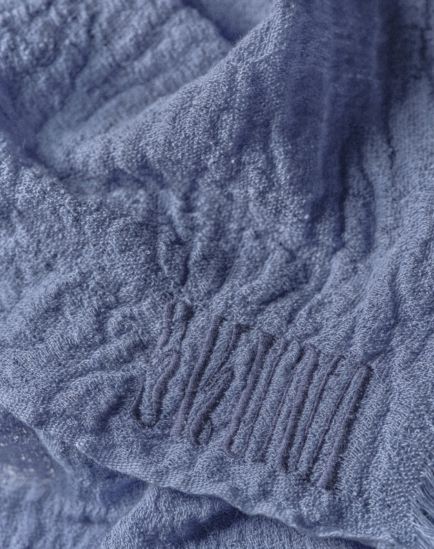 SKUNAかや織ヘアタオル（hazy blue）